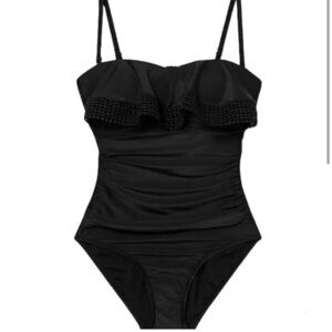 Women’s Crochet Flounce Bandeau One-Piece Swimsuit from Kona Sol- XL